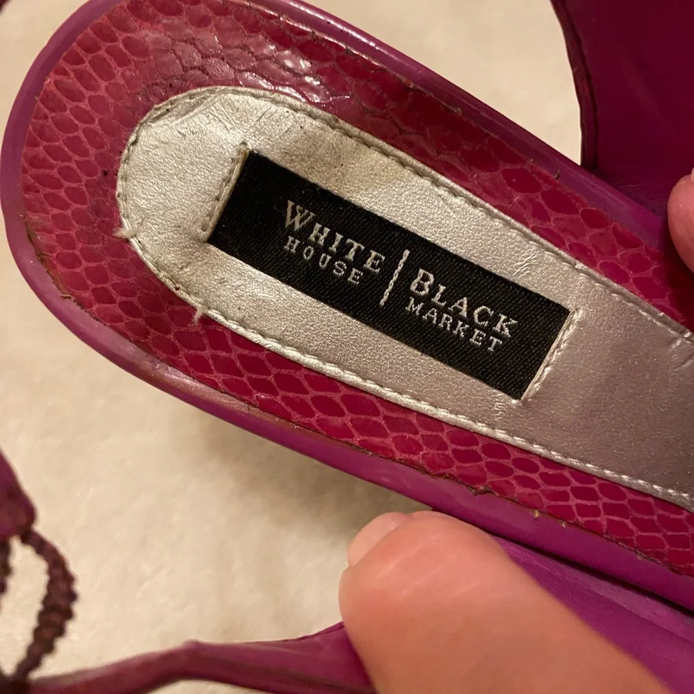White House Black Market Fuchsia Slingback Heels